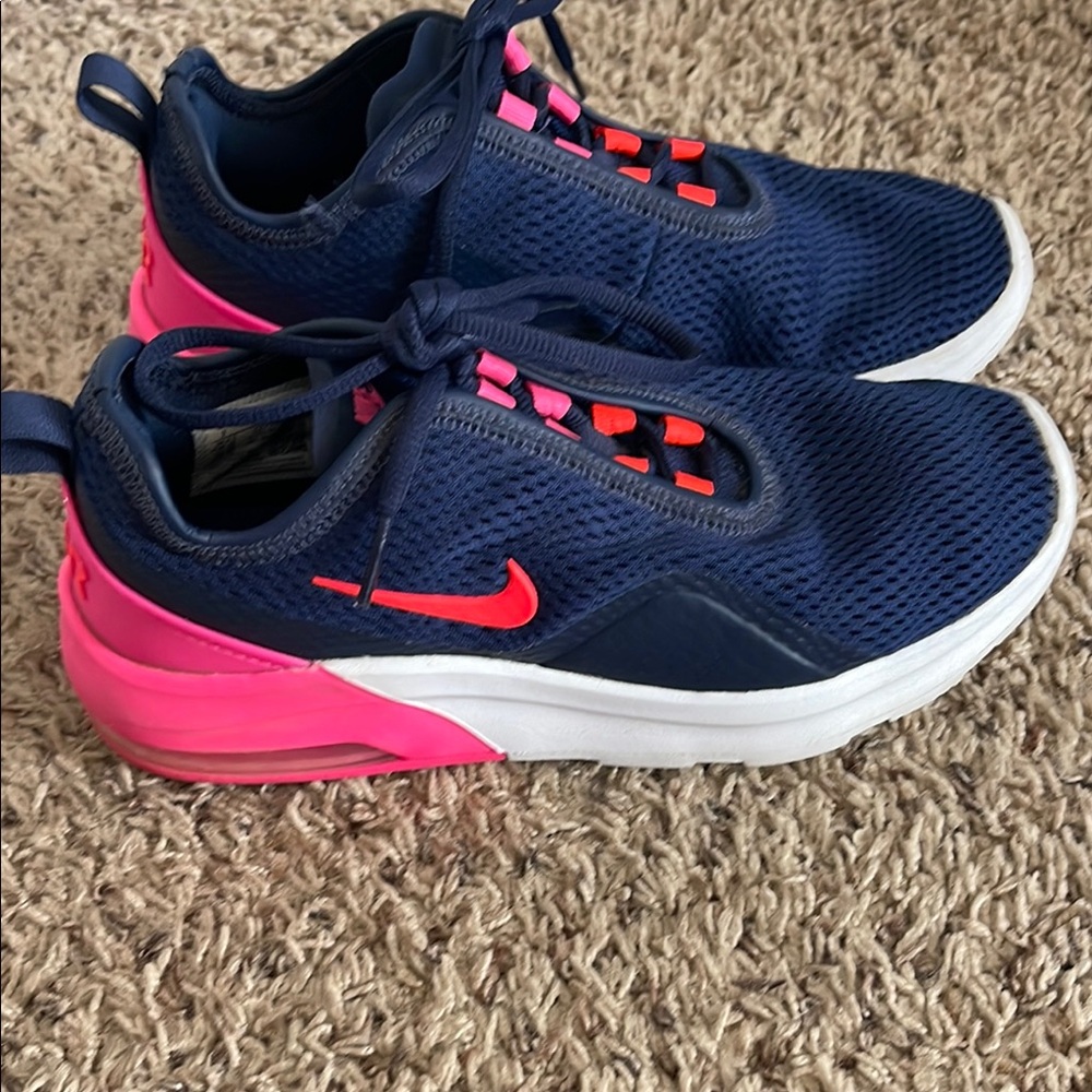 Navy and Pink Athletic Sneakers